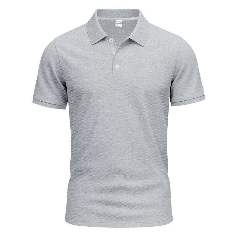 Herren nan Polokragen-Shirt mit schlanker Passform, atmungsaktiver Meshstruktur und flacher Zwei-Knopfleiste Drune