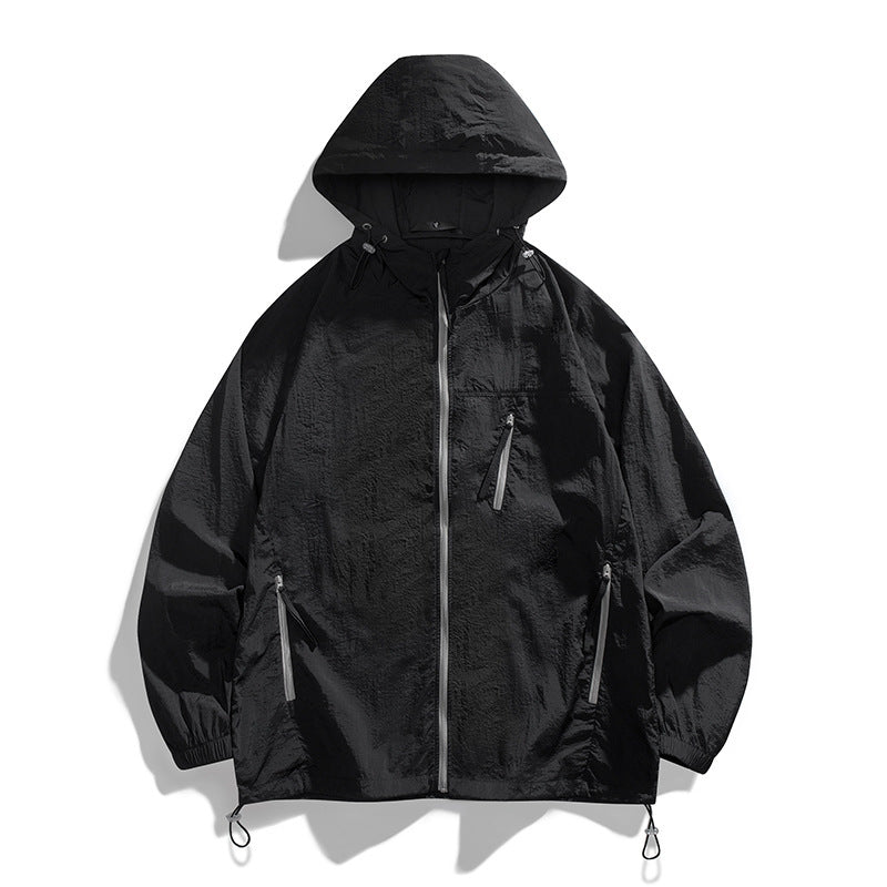 Herren leichtgewichtige Windjacke mit praktischen Taschen und atmungsaktiven Eigenschaften Drune