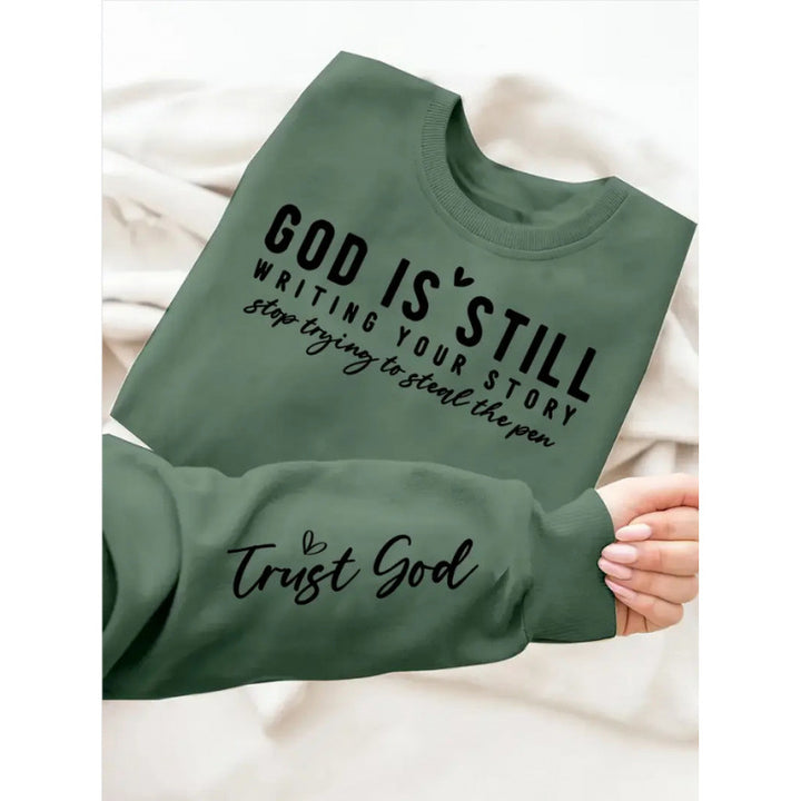 Damen Sweatshirt mit inspirierendem Schriftzug und weichem Material Drune