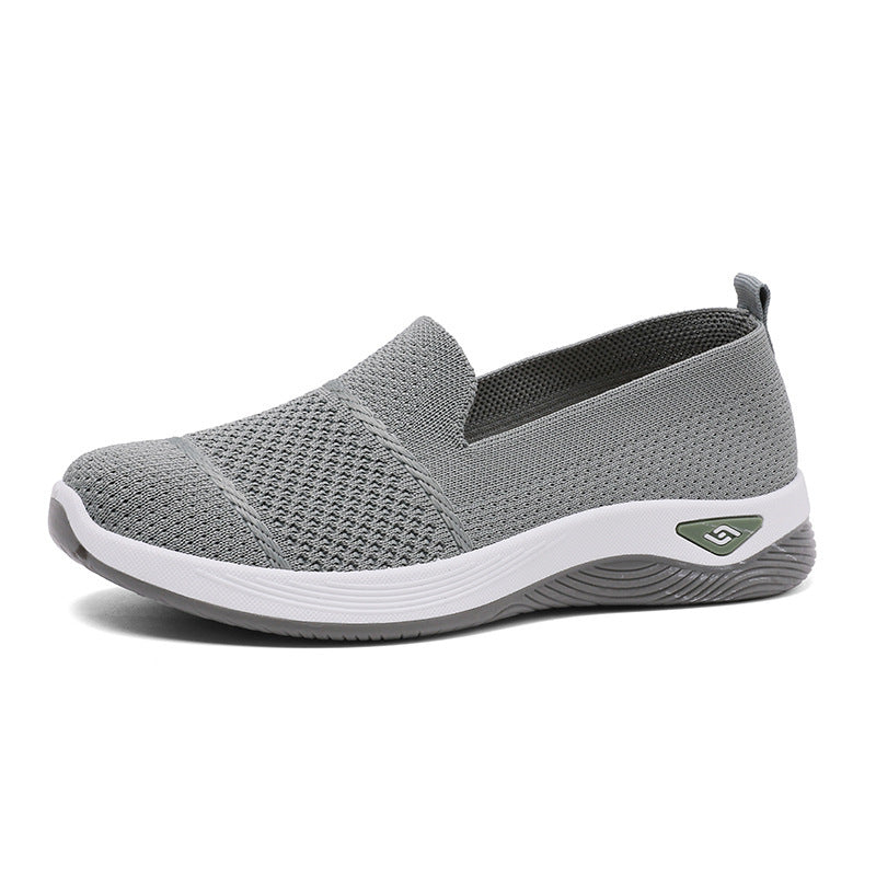 Damen nan gestrickter Slip-On Komfortsneaker mit sockenähnlicher Passform, atmungsaktivem Strickoberteil und stoßdämpfender EVA-Zwischensohle Drune
