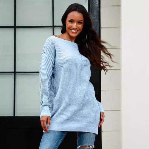Damen Strickpullover mit weitem Schnitt und strukturierter Oberfläche Drune