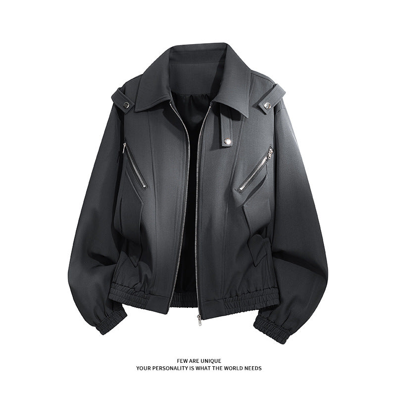 Damen stylische Windjacke mit funktionalen Reißverschlusstaschen und elastischen Bündchen Drune