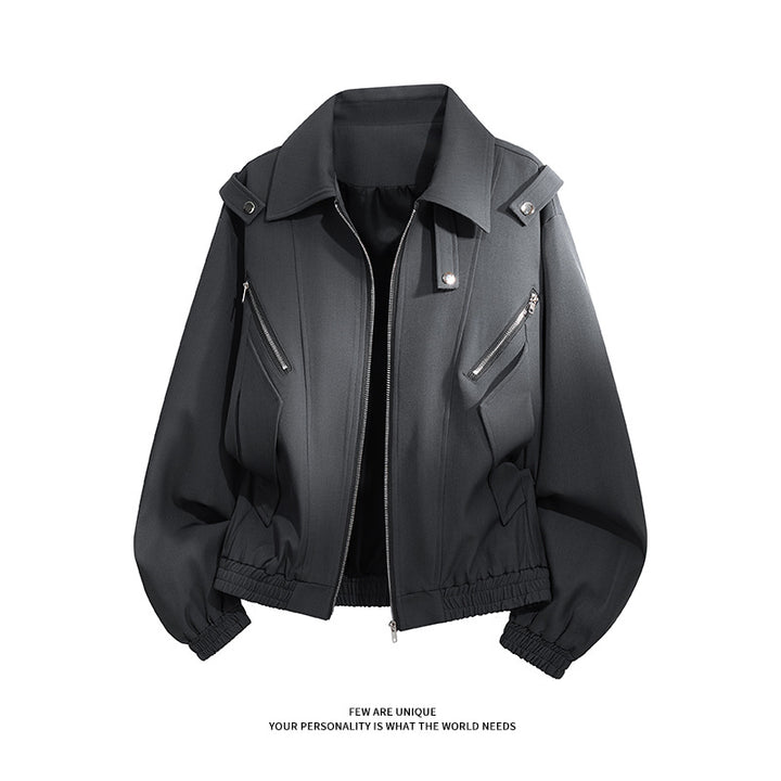 Damen stylische Windjacke mit funktionalen Reißverschlusstaschen und elastischen Bündchen Drune