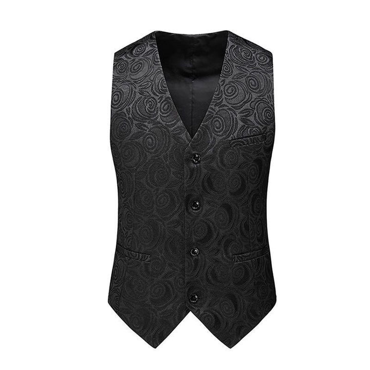 Herren nan Jacquardweste mit ornamentaler Struktur, spitz zulaufendem Saum und satinierter Rückseite Drune