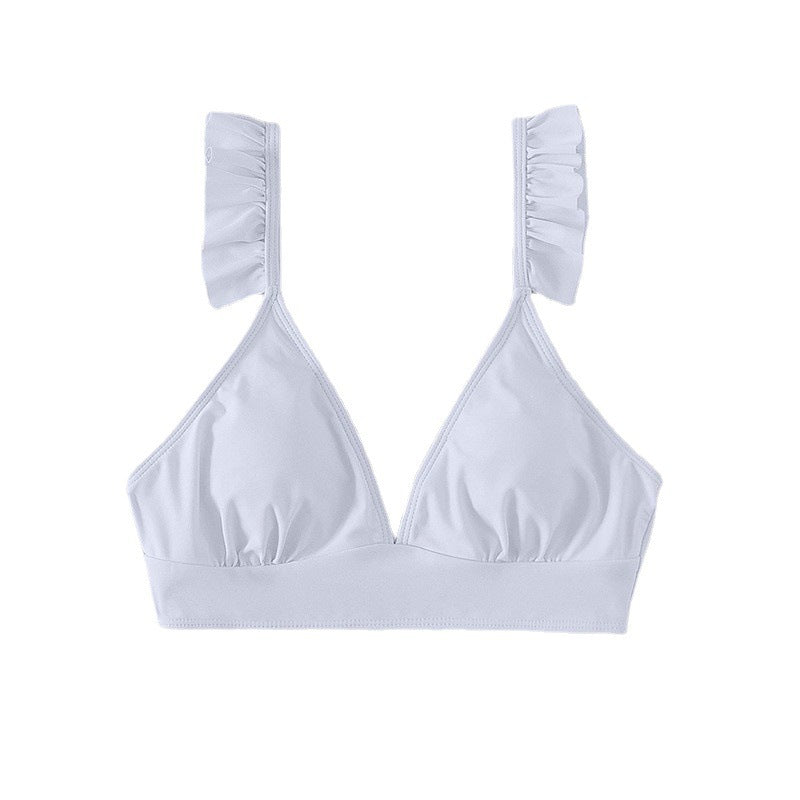 Damen Triangel-Bikinioberteil mit verspielten Rüschendetails Drune