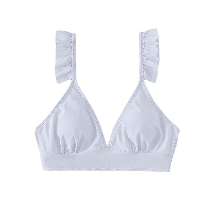 Damen Triangel-Bikinioberteil mit verspielten Rüschendetails Drune