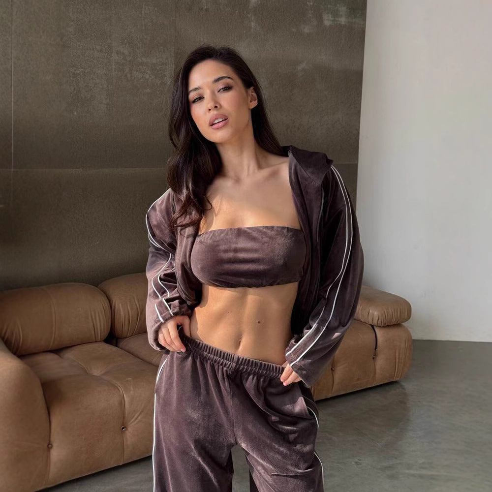 Damen Luxuriöses Velours Lounge-Set Drune