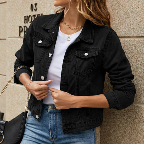 Damen Jeansjacke mit modernem Kurzschnitt und praktischen Taschen Drune