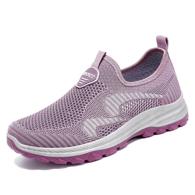 Herren nan elastischer Strick-Slip-On Trekking-Sneaker mit griffiger Profilsohle und ergonomischer Dämpfungssohle Drune