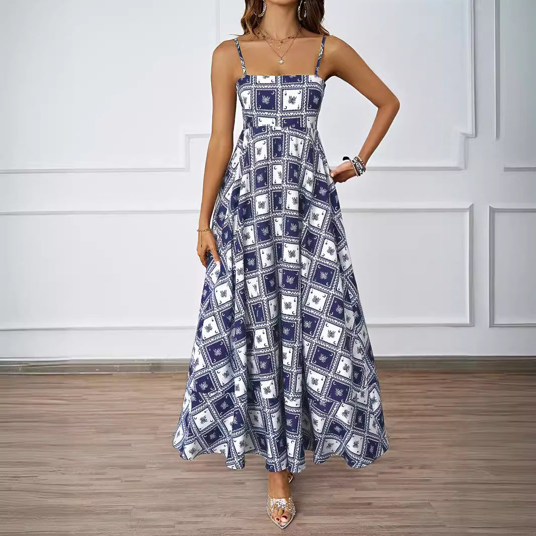 Damen Maxikleid mit grafischem Muster Drune