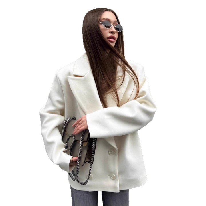 Damen modische oversized Blazerjacke mit schickem Design Drune