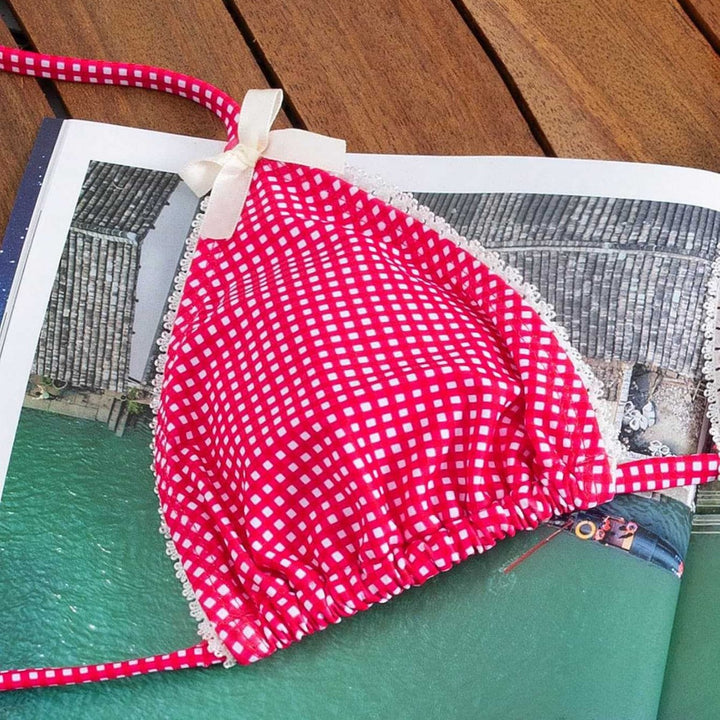 Damen Triangel-Bikini mit gehäkeltem Unterrock Drune