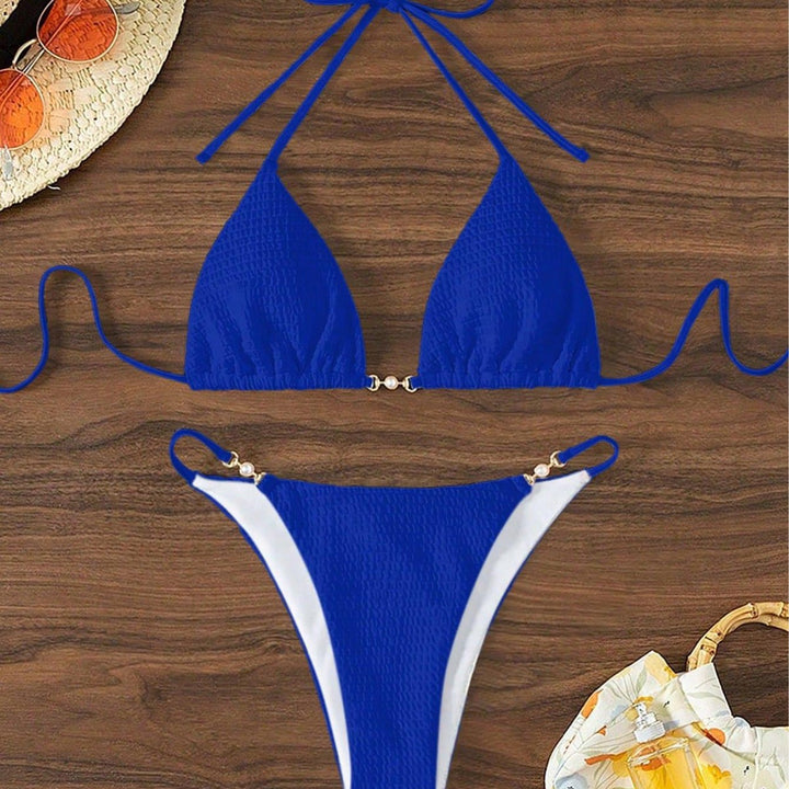 Damen Triangel-Bikini mit modischen Schnürdetails und eleganten Akzenten Drune