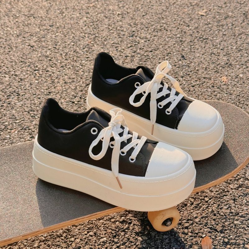 Damen Plateau Sneakers mit modischem Design und bequemer Dämpfung Drune