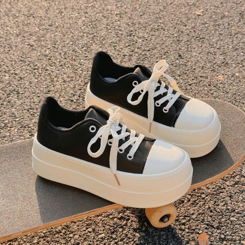 Damen Plateau Sneakers mit modischem Design und bequemer Dämpfung Drune