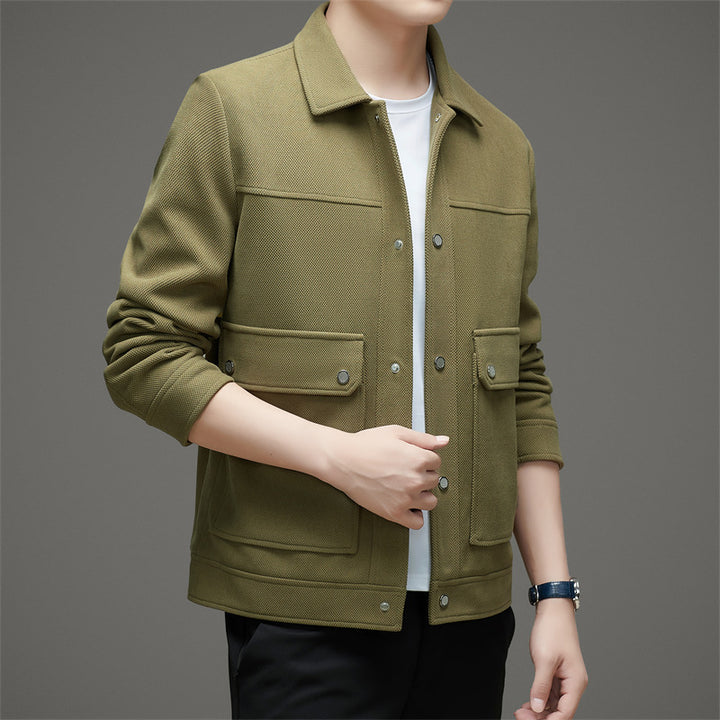 Herren Übergangsjacke mit praktischen Taschen und modernem Karodesign Drune