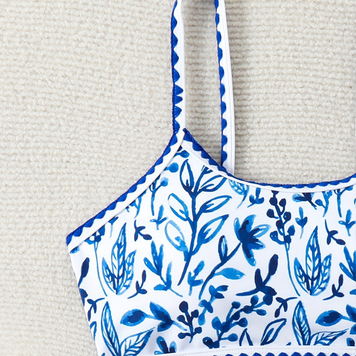 Damen Hochtailliertes Bikiniset mit floralem Design Drune