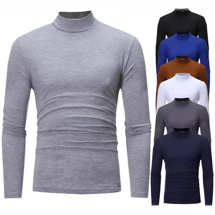 Herren elegantes Rollkragen-T-Shirt aus weichem Jersey Drune