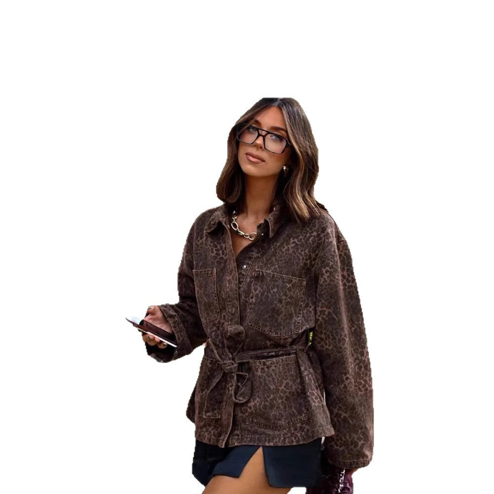 Damen Utility-Jacke mit Gürtel Drune