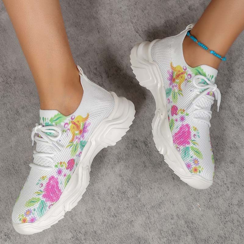 Drune | Lässige Turnschuhe Mit Blumendruck
