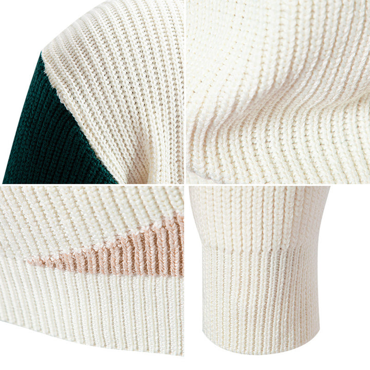 Herren modischer Rollkragenpullover mit modernem Grafikdesign Drune