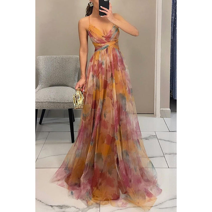 Damen Elegantes und florales Abendkleid mit schmeichelndem Schnitt Drune