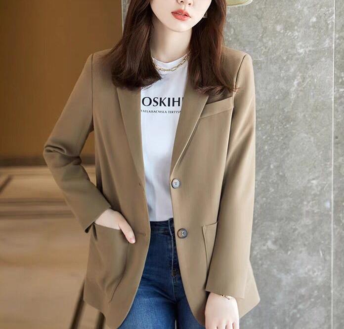 Damen Elegante Blazerjacke mit Taschen Drune