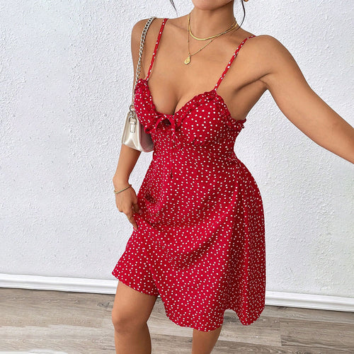 Damen Minikleid mit luftigem Schnitt und verspieltem Rüschendetail Drune