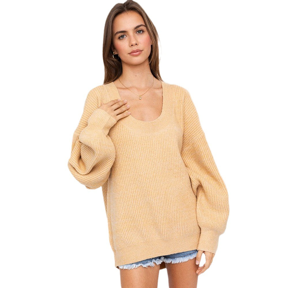 Damen Grobstrickpullover Drune