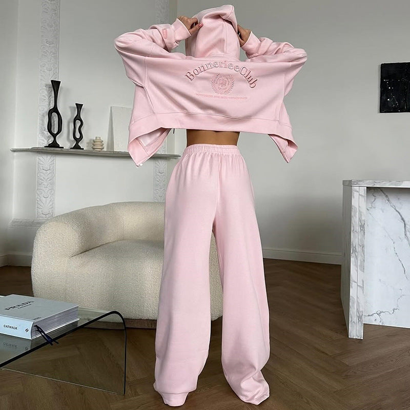 Damen Oversized Sweatshirt und Weite Hose Set Drune