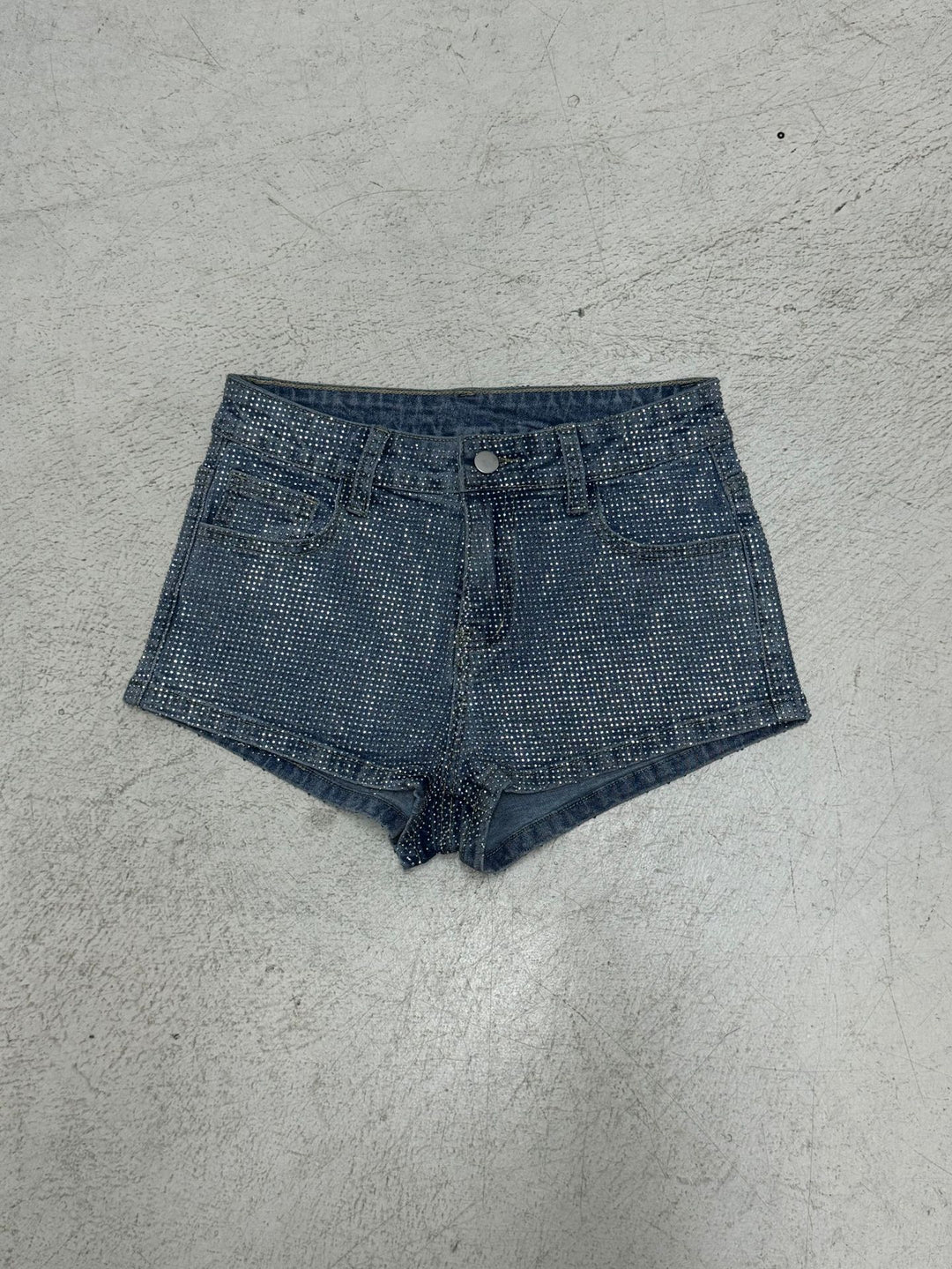 Damen Jeansshorts mit Glitzerakzenten Drune