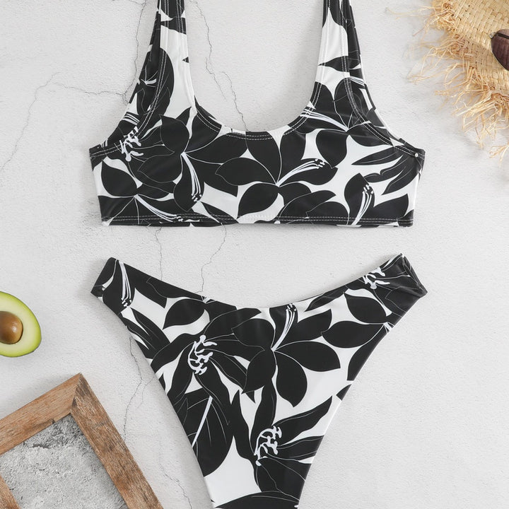 Damen Bikini-Set mit floralen Mustern und sportlichem Schnitt Drune