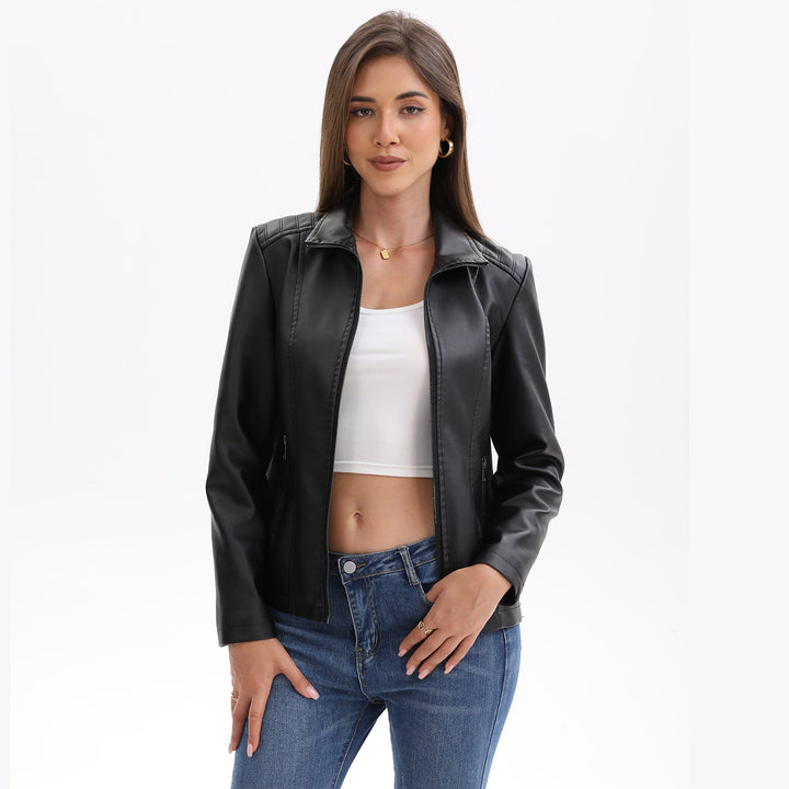 Damen Kunstlederjacke Drune
