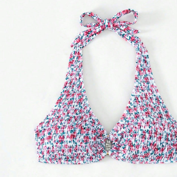Damen Triangel-Bikini-Set mit verspielten Rüschendetails Drune