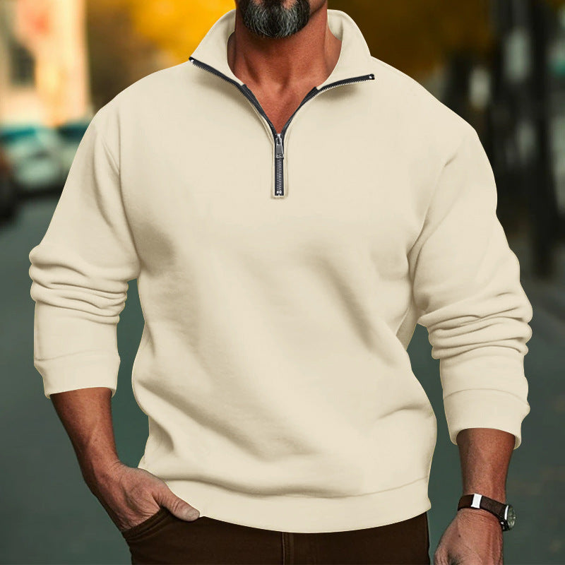 Herren Fleece Hoodie mit Reißverschluss und bequemen Bündchen Drune