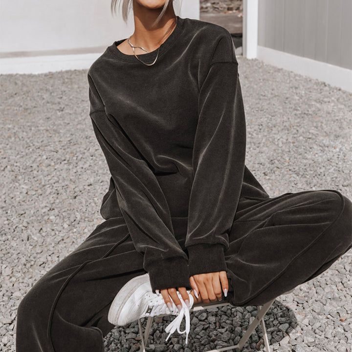 Damen nan weiches Oversize-Sweatshirt und weite Relaxhose im Vintage-Washed-Finish Drune