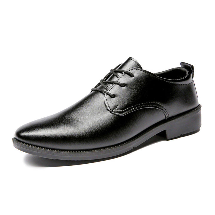 Herren Elegante Glatte Leder Schnürschuhe Drune