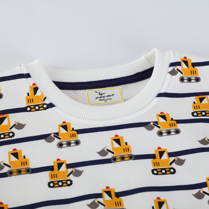Kinder Sweatshirt mit lustigem Baustellenmuster Drune