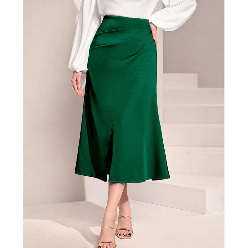 Damen Midirock mit asymmetrischem Schnitt und elegantem Schlitz Drune