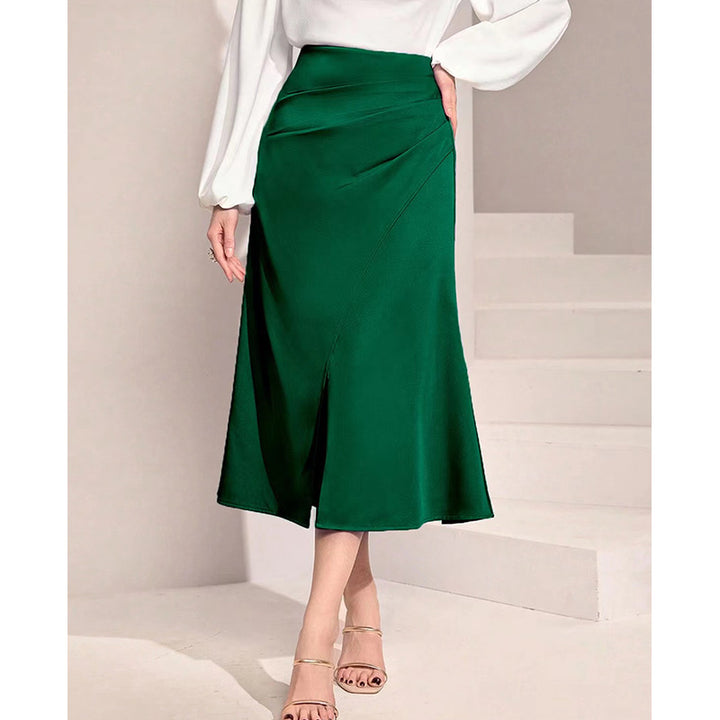 Damen Midirock mit asymmetrischem Schnitt und elegantem Schlitz Drune