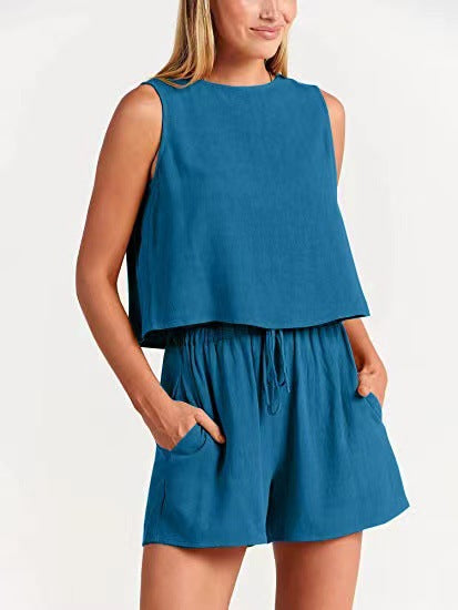 Damen Bequemes Jumpsuit mit weitem Schnitt und praktischen Taschen Drune