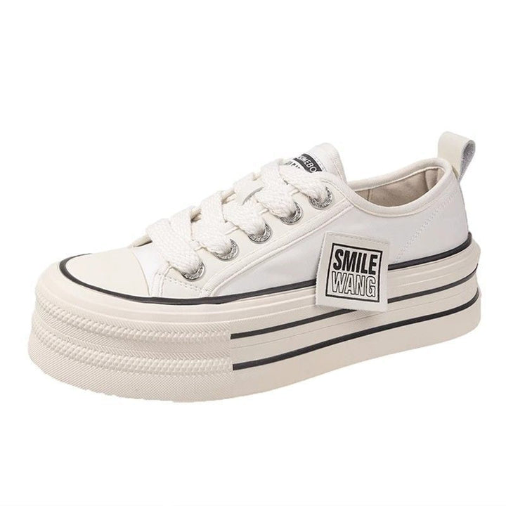 Damen Plateau Sneakers mit doppelter Sohle und trendigem Design Drune