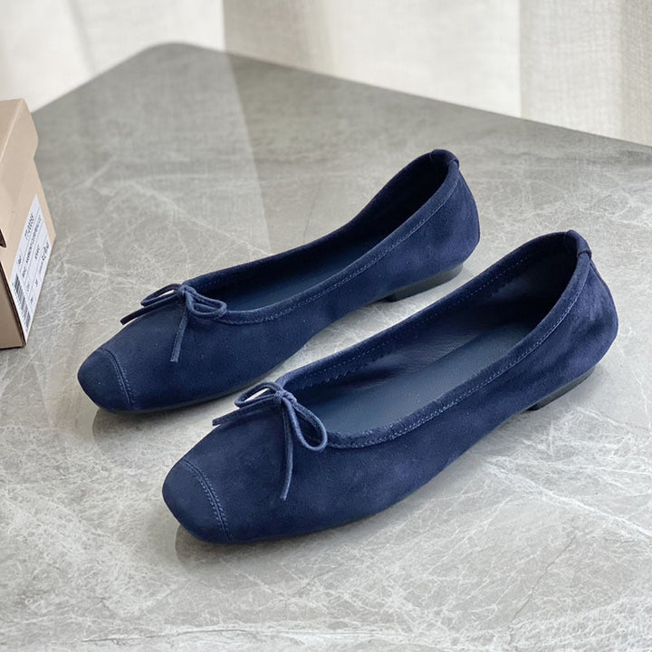 Damen Flache Ballerinas mit zierlichem Schleifenakzent Drune