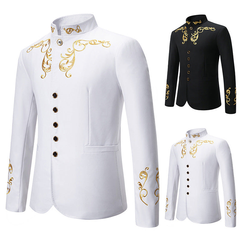 Herren modischer Blazer mit hochwertiger Stickerei Drune