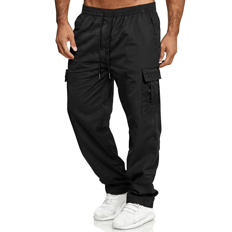 Herren nan lockere Cargo-Hose mit elastischem Bund und Kordelzug Drune