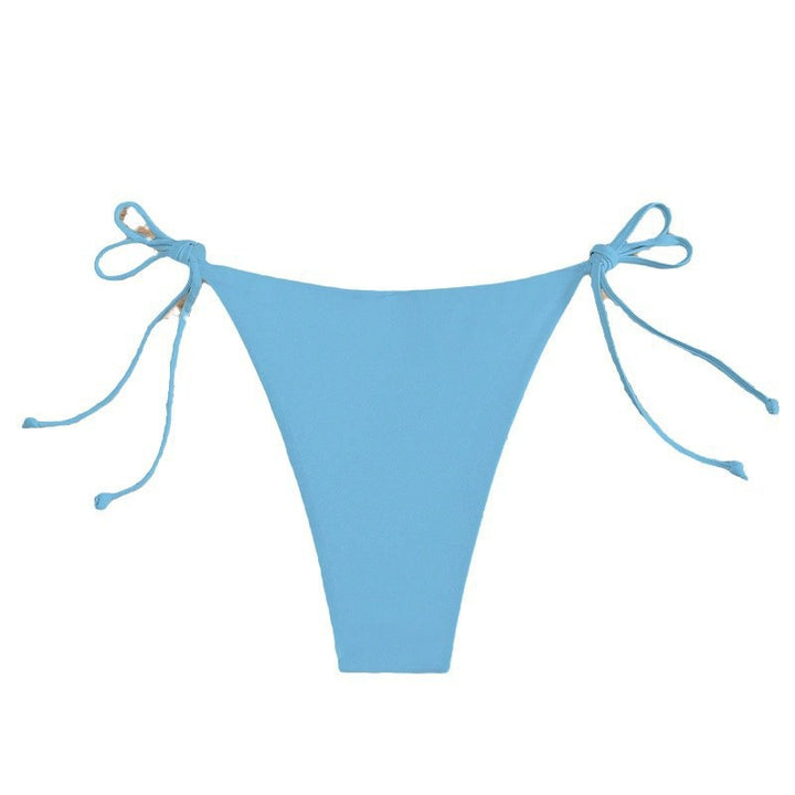 Damen Hoch geschnittene Bikini-Hose mit verstellbaren Bindebändern Drune