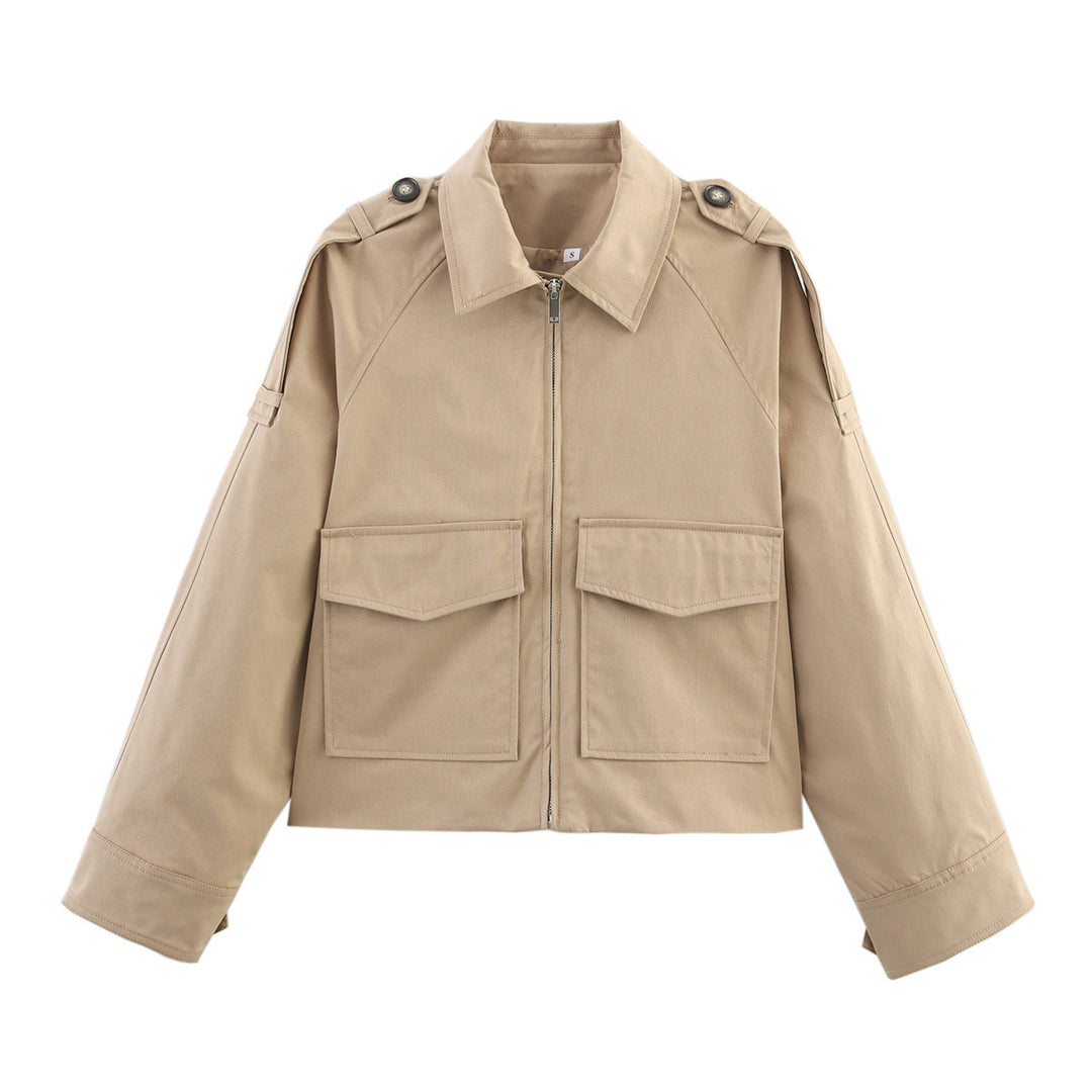 Damen modische Utility-Jacke mit praktischen Taschen Drune