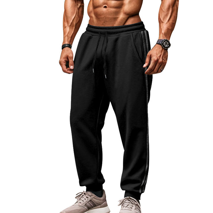 Herren Bequeme Sporthose mit kontrastierenden Seiteneinsätzen und elastischem Bund Drune