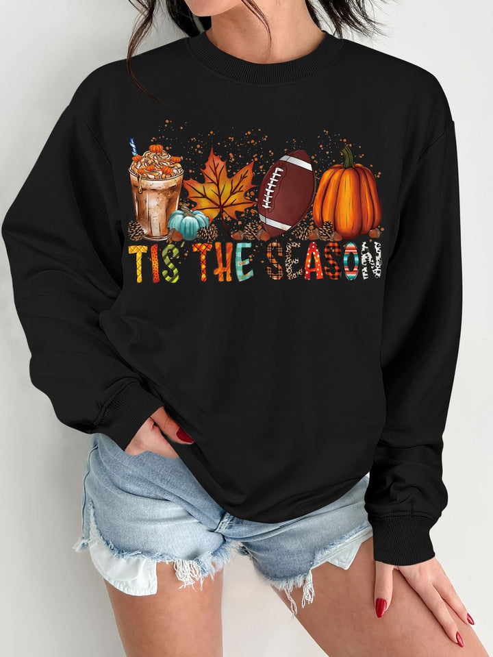Damen Sweatshirt mit herbstlichem Motiv und lässigem Schnitt Drune