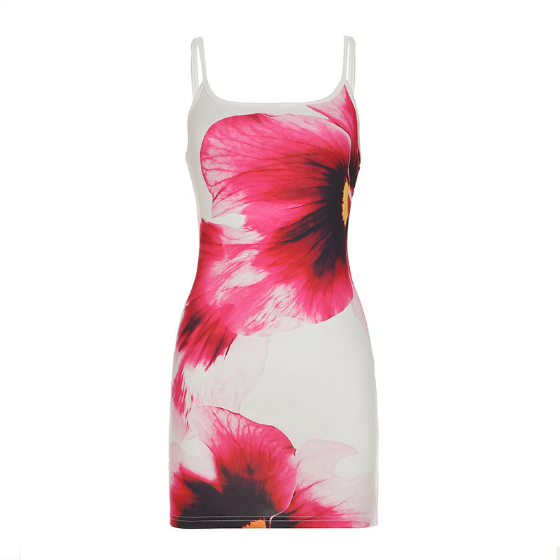 Damen Bunt bedrucktes Bandeau-Kleid Drune